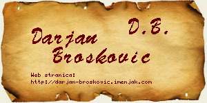 Darjan Brošković vizit kartica